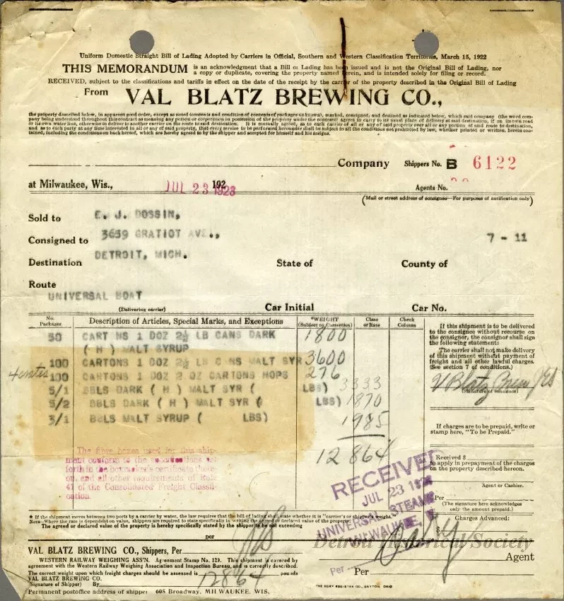 Bill of Lading