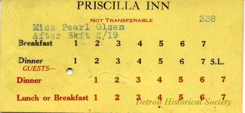 Ticket, Meal