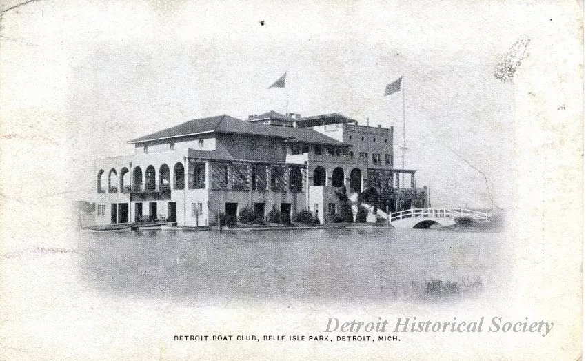 Postcard - Detroit Boat Club, Belle Isle Park, Detroit
