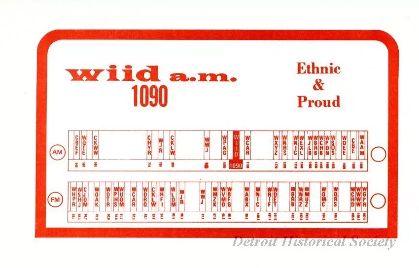 Flyer - WIID A.M. 1090 - Ethnic & Proud