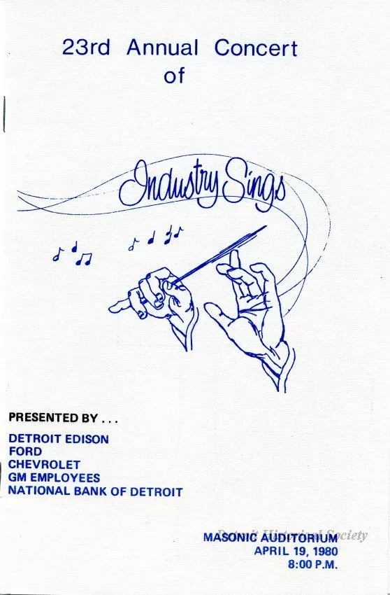 Program - 23rd Annual Concert of Industry Sings