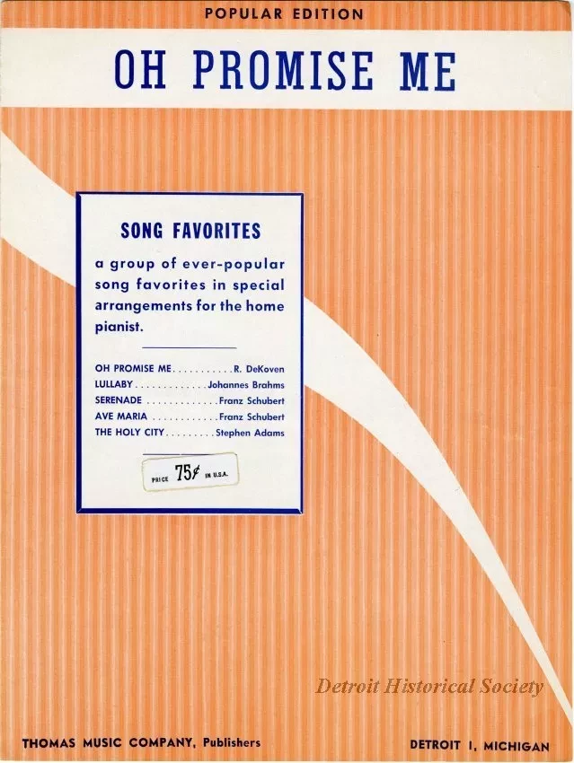 Music, Sheet - Oh Promise Me