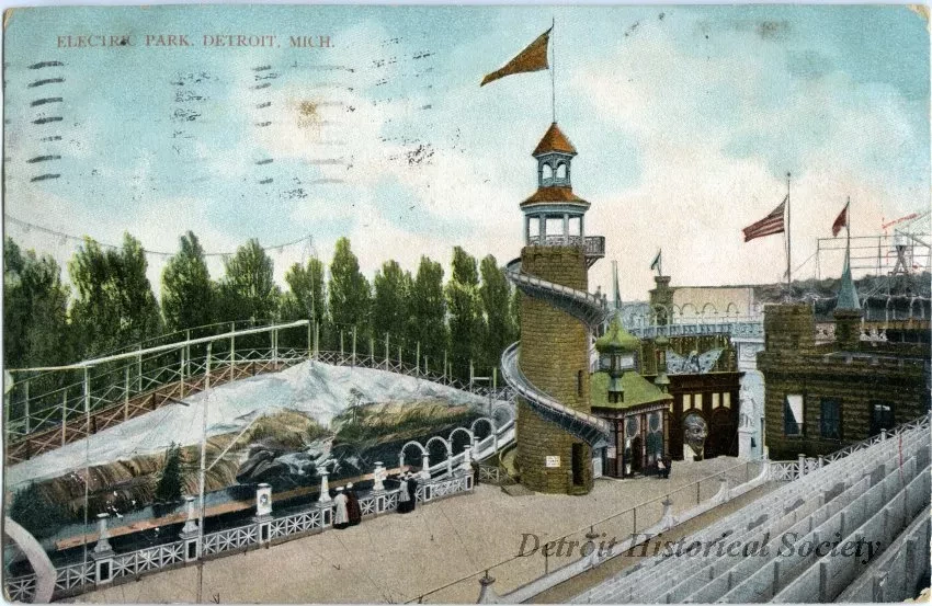 Postcard - Electric Park, Detroit, Mich.