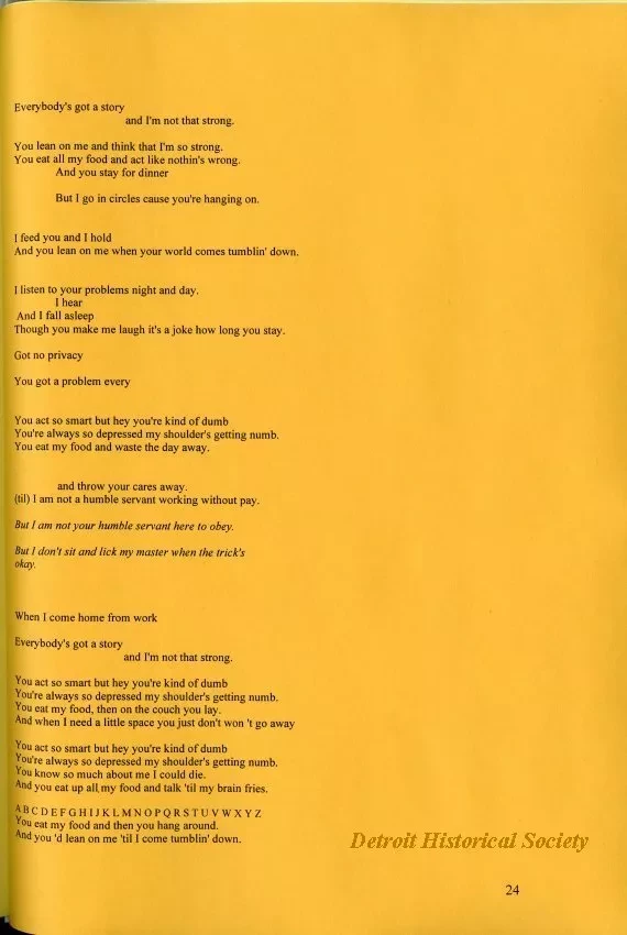 Lyrics, Song - Friends Like Us