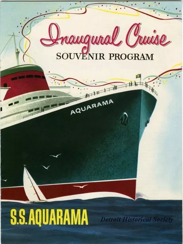 Program - Inaugural Cruise - Souvenir Program,
S.S. Aquarama