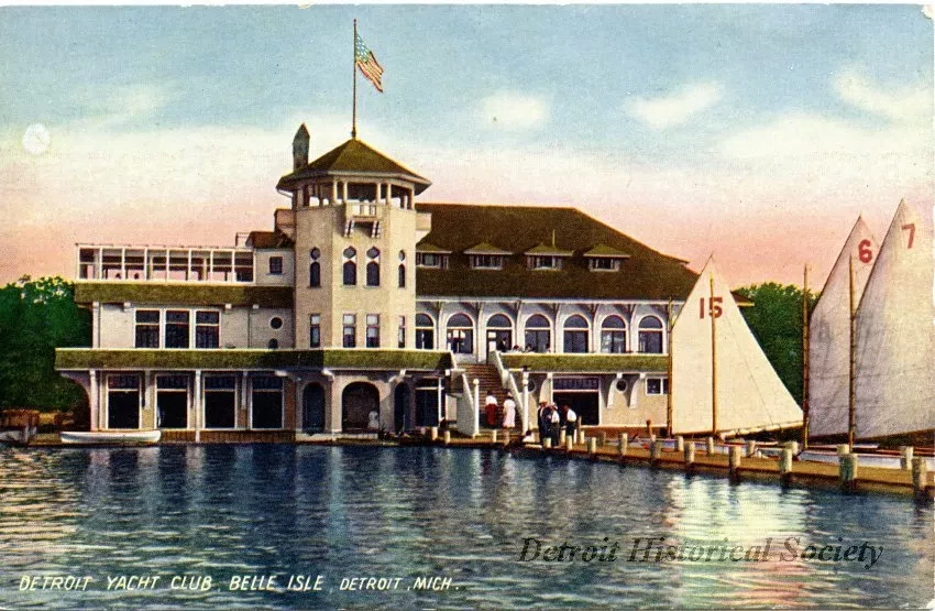 Postcard - Detroit Yacht Club, Belle Isle, Detroit, Mich.