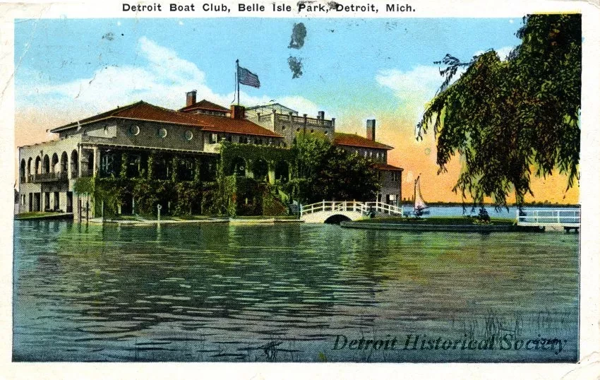 Postcard - Detroit Boat Club, Belle Isle Park, Detroit, Mich.