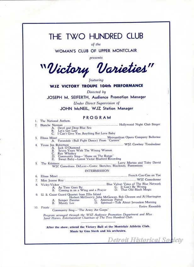 Program, Concert