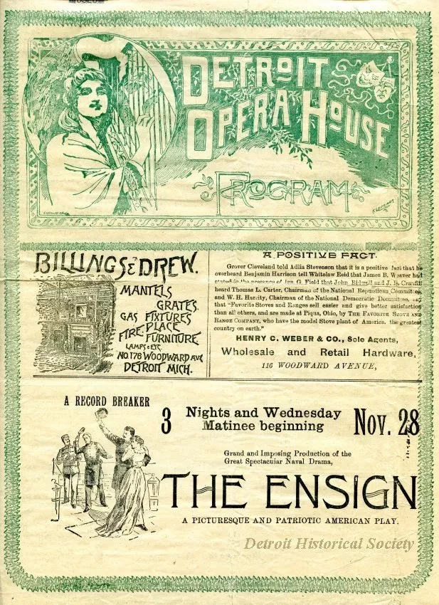 Program, Theater - Detroit Opera House Program