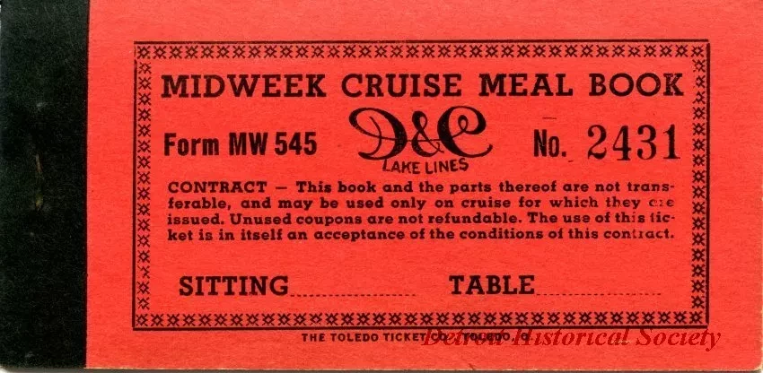 Booklet - Midweek Cruise Meal Book