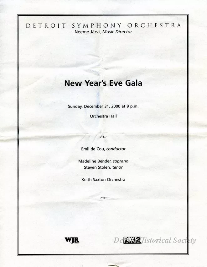 Program, Concert - New Year's Eve Gala