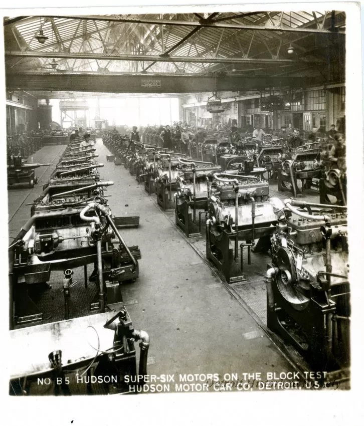Stereograph - Hudson Super-Six Motors On The Block Test, Hudson Motor Car Co, Detroit, USA