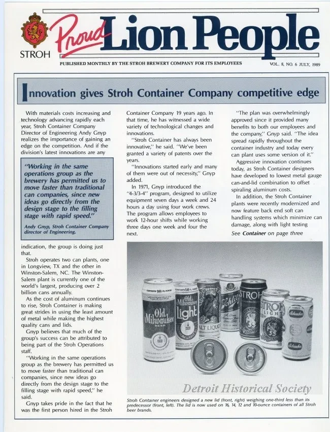 Newsletter - Proud Lion People, Vol. 8, No. 6
July, 1989