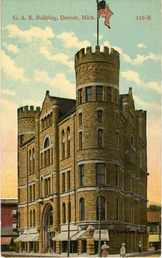 Postcard - G.A.R. Building Detroit, Mich.
119-B