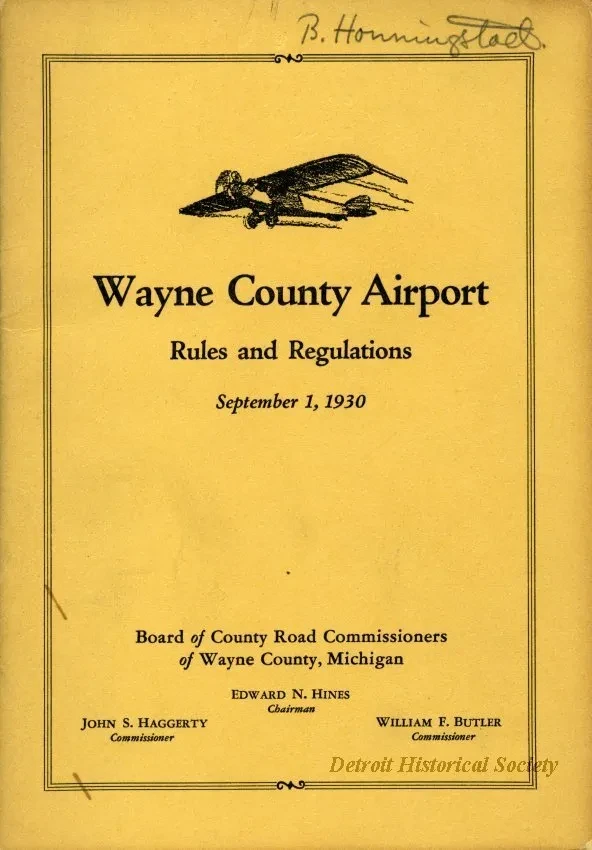 Booklet - Wayne County Airport Rules and Regulations