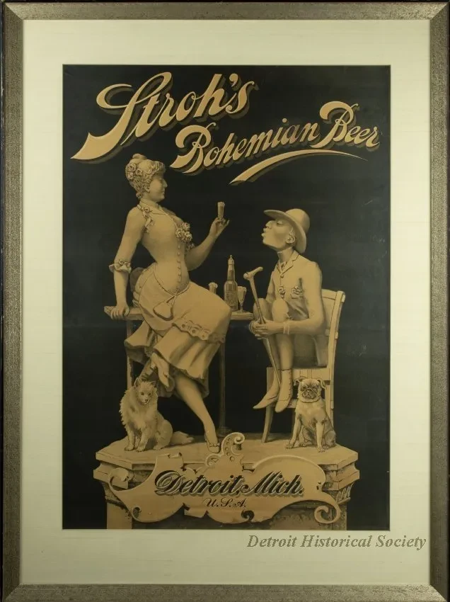 Sign, Advertising - Stroh's Bohemian Beer