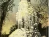 Postcard - Ice Fountain, Washington Blvd, Detroit, Mich.