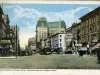 Postcard - Woodward Avenue, Hotel Pontchartrain, Detroit, Mich.