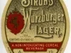 Label - Stroh's Wurzburger Lager Label