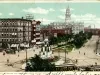 Postcard - Cadillac Square and County Building, Detroit Mich.