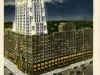 Postcard - Fisher Building by Illumination, Detroit, Mich.