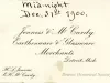 Card, Business - Jenness & McCurdy Earthenware & Glass Merchants
