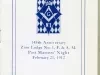 Program - Zion Lodge No. 1 F. & A.M. Past Master's Night, February 21, 1912