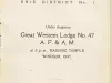 Program - Great Western Lodge No. 47 A.F. & A.M., Lodge of Instruction 1912