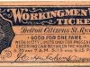 Ticket, Transportation - Workingman's Ticket
Detroit Citizens Street Railway Company