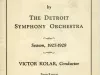 Program - Master Music Makers Concerts by the Detroit Symphony Orchestra, Season, 1927-1928