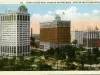Postcard - Grand Circus Park, Showing Whitney Bldg., Statler and Tuller Hotels.