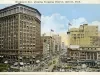 Postcard - Woodwad Ave. showing Shopping District, Detroit, Mich.