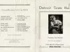 Program, Theater - Detroit Town Hall