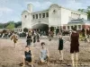 Postcard - Bath House, Belle Isle, Detroit, Mich.