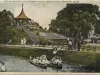 Postcard - Cedar Mound and Floral Flag, Belle Isle, Detroit, Mich.