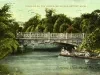Postcard - Canoeing on the Lagoon, Belle Isle, Detroit, Mich.