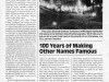 Brochure - 100 Years of Making Other Names Famous
