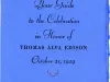 Booklet - Your Guide to the Celebration in Honor of Thomas Alva Edison, October 21, 1929