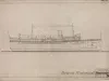 Drawing, Technical - Outboard Profile, Steamer United States,
Indiana Transportation Company
(Hull No. 28)