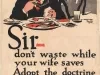 Poster - Sir - Don't Waste While Your Wife Saves