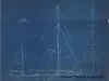 Blueprint - Sail Plan of Yacht Trident