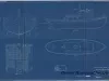 Blueprint - 40 Foot Steel Work Launch,
Lines and Outboard Profile