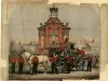 Lithograph - Phoenix Steam Fire Engine No. 3 of Detroit as it apeared in the funeral procession of the late President Lincoln, April, 25th 1865. Presented by Robert Meginity