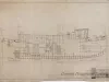 Drawing, Technical - Inboard Profile for Fire Tug
[Hull No. 75]