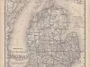 Map - Mileage Map of the Best Roads of Michigan,
Showing State Highways, Road Distances.