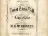Music, Sheet - Sweet Alena Bell, Song and Chorus