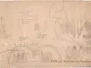 Drawing, Architectural - Fort Wayne,
Arrangement of Gun Platforms and B. H. Wall, 
and Method of Reinforcing Pintle Stones