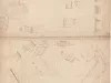 Drawing, Architectural - No. 4, Fort Wayne,
Plan & Sections of a Flank & Adjoining Portion of a Curtain & Face;
Showing the Intended Masonry of Scarp and Flank Casemates for All the Work Except the East Bastion