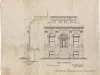 Drawing, Architectural - The Plaza Cafe -
Front Elevation