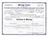 Certificate, Marriage - Marriage License